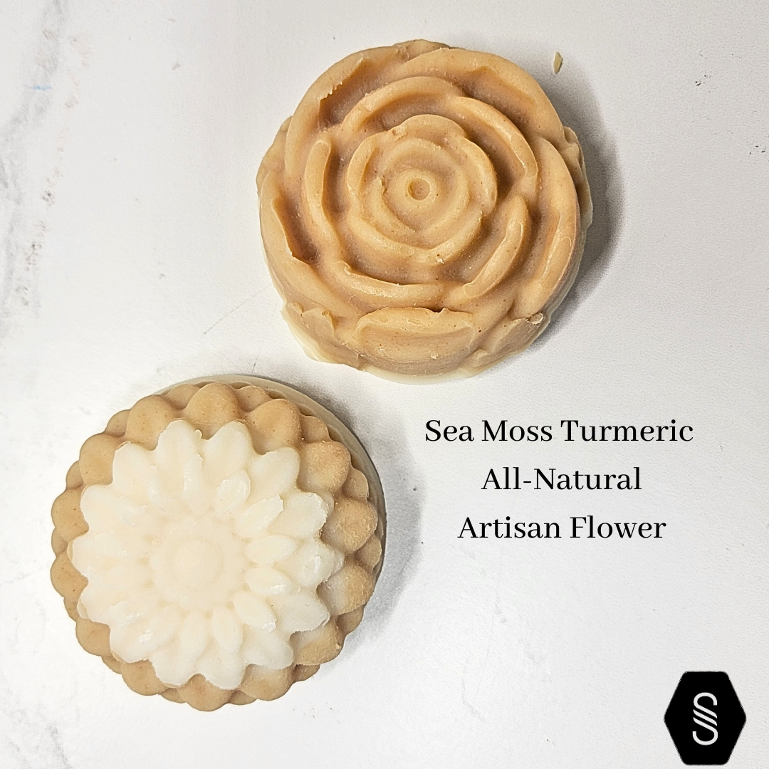 Strebors Sea Moss and Turmeric Artisan Flower  Soap