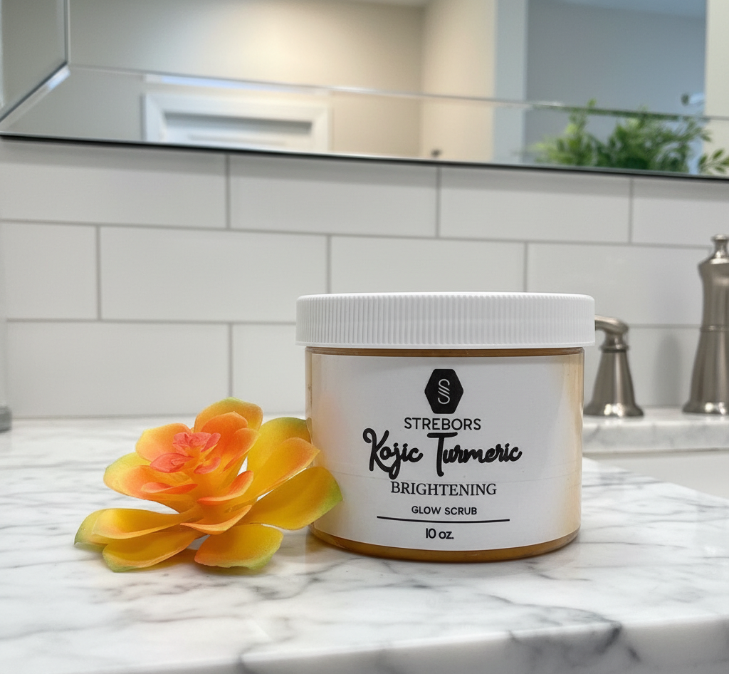 A jar of Kojic Turmeric Scrub