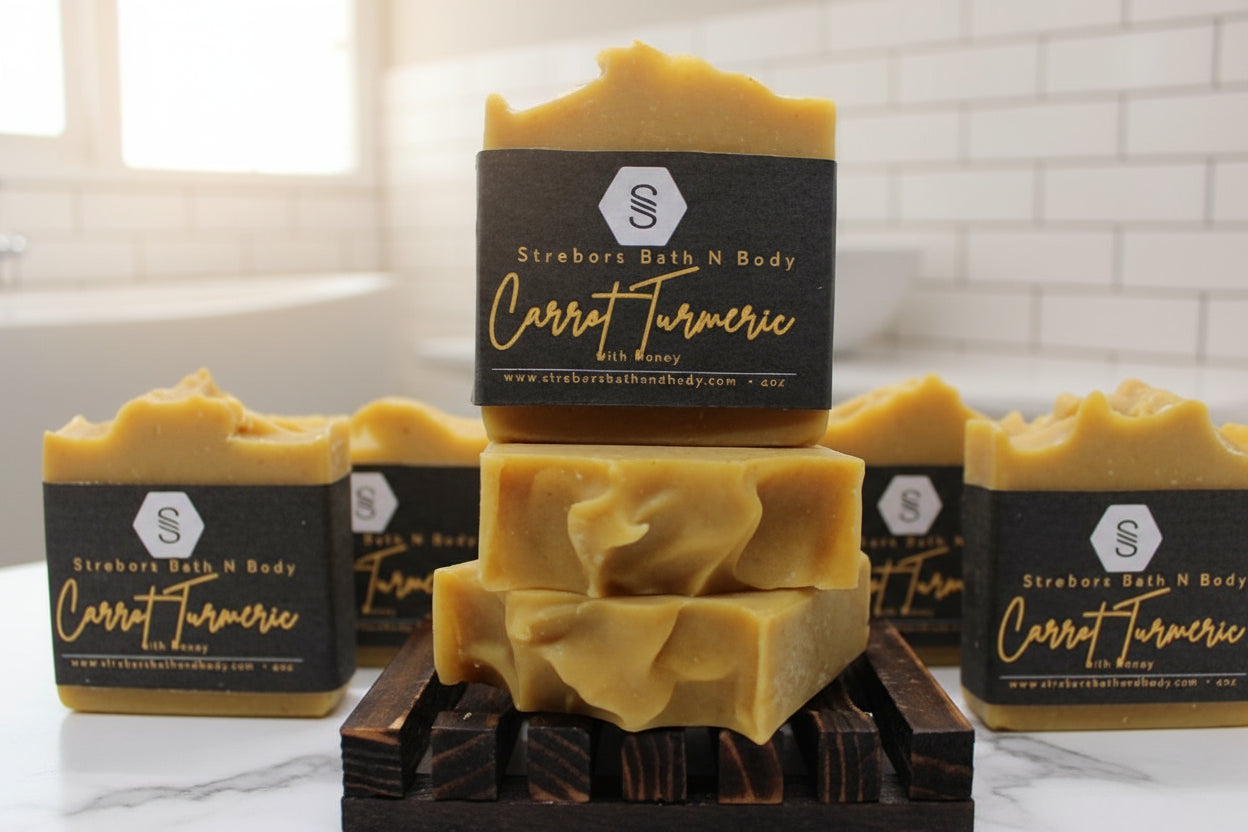 Strebors Turmeric Carrot Honey Soap.